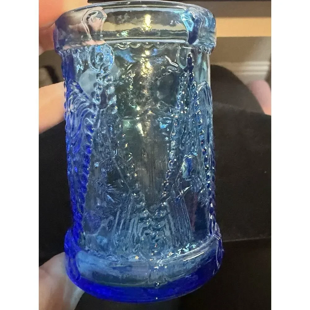 Set of 3 Vintage Wheaton NJ Cobalt Blue Glass Shot Glasses Votive Holders ~ 3